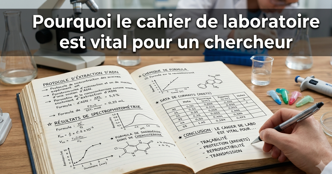Pourquoi le cahier de laboratoire est vital pour un chercheur