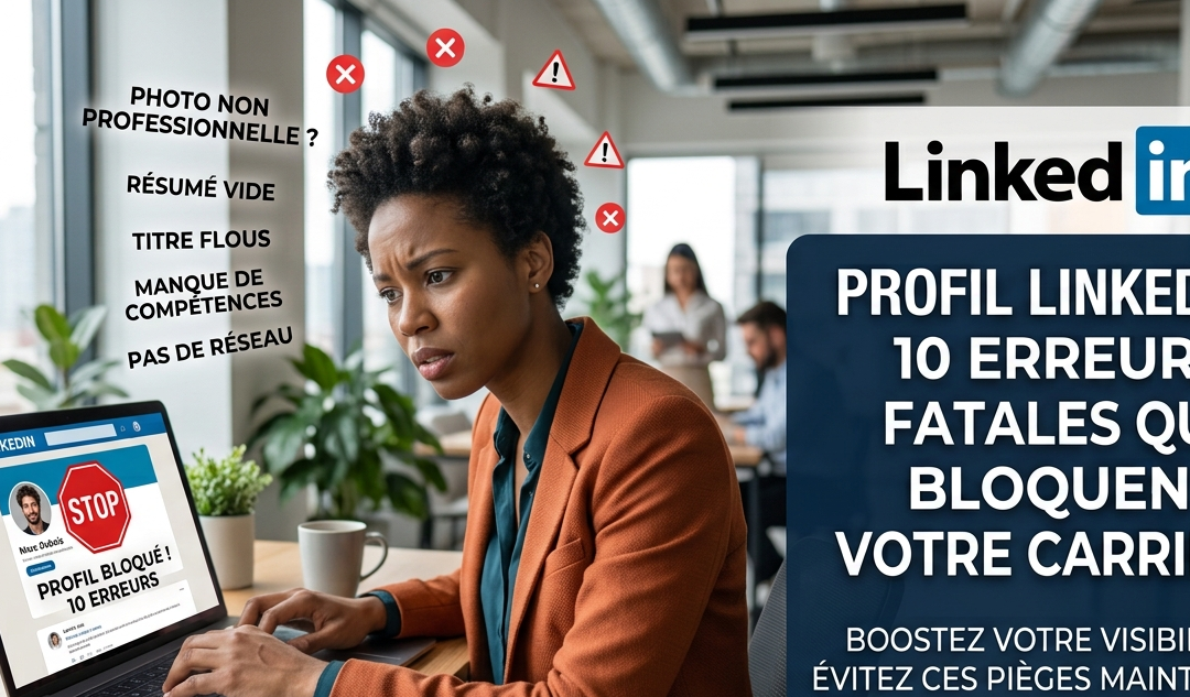 Profil LinkedIn : 10 erreurs fatales qui bloquent votre carrière