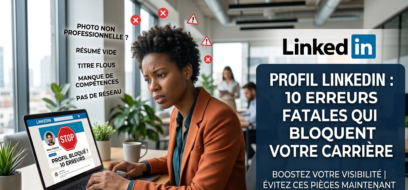 Profil LinkedIn : 10 erreurs fatales qui bloquent votre carrière